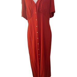 Old Navy Vibrant Red Midi Dress